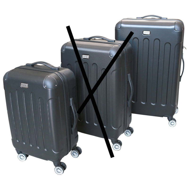 Linder Exclusiv LUXURY luggage set size. S,L Black 2CZ021