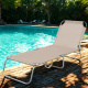 Aga 2x Garden Reclining Lounger Beige