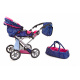 Doris Stroller for dolls 9346/L Blue Pink