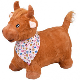 Inflatable Soft Jumper BULL for Jumping with Scarf + Pump ZA5902 Universal