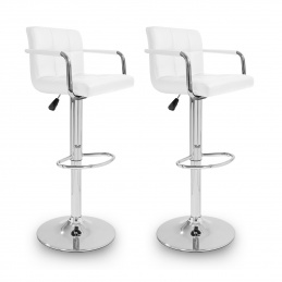 Aga 2x Bar chair with arms White