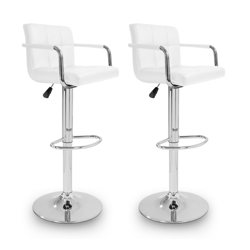 Aga 2x Bar chair with arms White