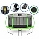 Aga SPORT EXCLUSIVE Trampoline 430 cm Light Green + Safety Net + Ladder