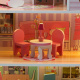 Aga MDF Dollhouse with furniture 70 cm Pink LED