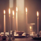 Set of taper candles 40 pcs - White