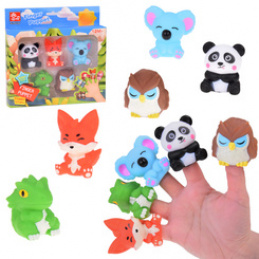 Rubber Finger Puppets Zoo Animals - Set of 5 Figures ZA5601 Universal