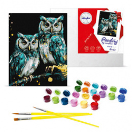 Metallic Paint by Numbers Wise Owls KHO6514 40x50 AP0031 Universal