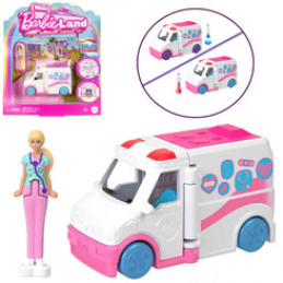 Mattel Mini Barbie Land Doctor Doll + Ambulance ZA6038 D Universal