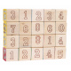 Wooden truck with trailer and blocks for children 2+ Educational toy + blocks with letters and numbers