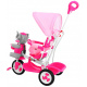 children's tricycle Elephant Pink + sounds + canopy + barrier + footrest + handle + runners + storage space