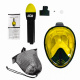 Aga Full Face Snorkeling Mask L/XL Black/Yellow