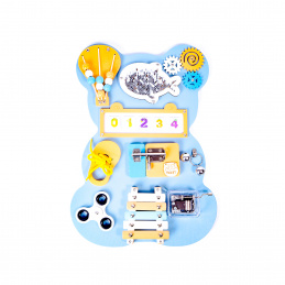 Aga4Kids Montessori Wooden Board Bear Blue