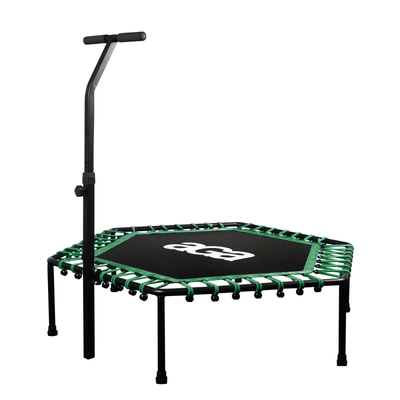 Aga FITNESS Trampoline 130 cm Green + handle