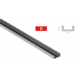 Aluminium profile for LED strips D mini surface 1m