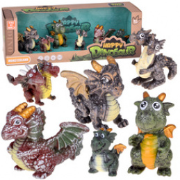 Fairy Tale Dragons Figure Set 6 pcs. Magical Creatures ZA5883 universal