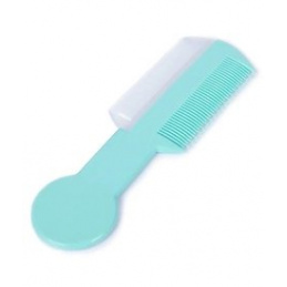 Hair comb with soft and hard teeth, Turquoise 0m+ POUPY universal