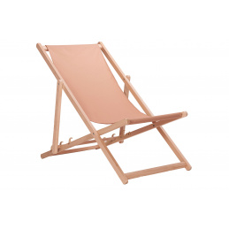 Aga Wooden Folding Lounger Light Brown