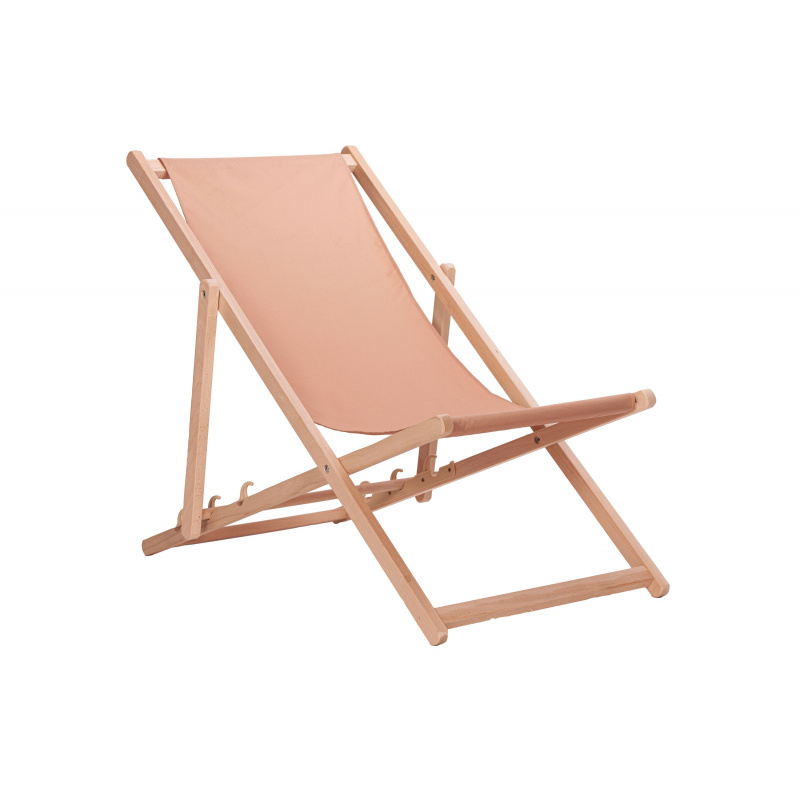 Aga Wooden Folding Lounger Light Brown