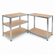 Linder Exclusiv Metal Shelf 180x90x40 cm 5 Shelves