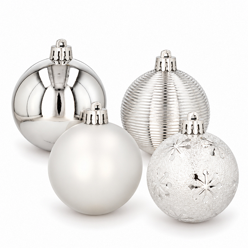 Aga Christmas baubles MIX 6cm 16pcs GIF5077 Silver