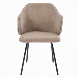Modern corduroy chair DALIA - beige