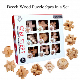 Set of Wooden Logic Puzzles