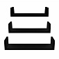 Linder Exclusiv Set of 3 Wall Shelves Black