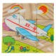 Aga Educational wooden blocks Vehicles 9 pcs