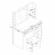 Aga Dressing Table with Mirror and Lighting + Stool White