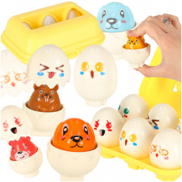 educational puzzle match shapes eggs montessori animals 6 pcs