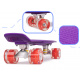 Aga Fiskeboard skateboard LED wheels purple