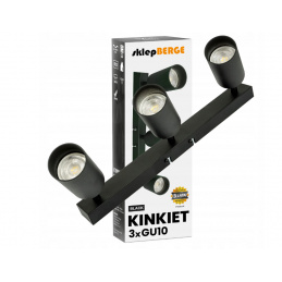Ceiling spotlight LED VIKI-X 3x GU10 - black