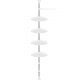 Telescopic corner shelf White ISO 6548