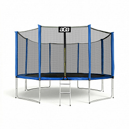 Aga SPORT PRO Trampoline 366 cm Blue + Safety Net + Ladder