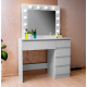 Aga Dressing table with mirror, lighting and el.drawer Matte White
