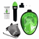 Aga Full Face Snorkeling Mask S/M Black/Green