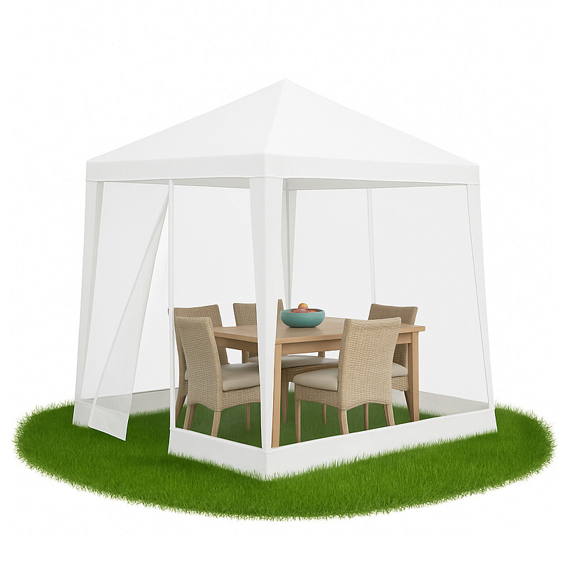 Aga Garden Pavilion with Mosquito Net 2.4x3 m White