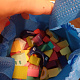 Wooden blocks with city mat 100 pcs 6DZ153 - SECOND QUALITY