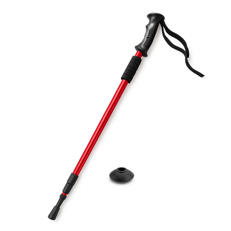 Aga Trekking Poles AntiShock 61–135 cm Red