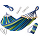 Aga Hammock for 1 person with pole coloured blue 200x100cm