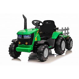 Vehicle Tractor with Green Trailer