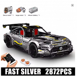 Sports Car Building Set Grey 2872pcs.