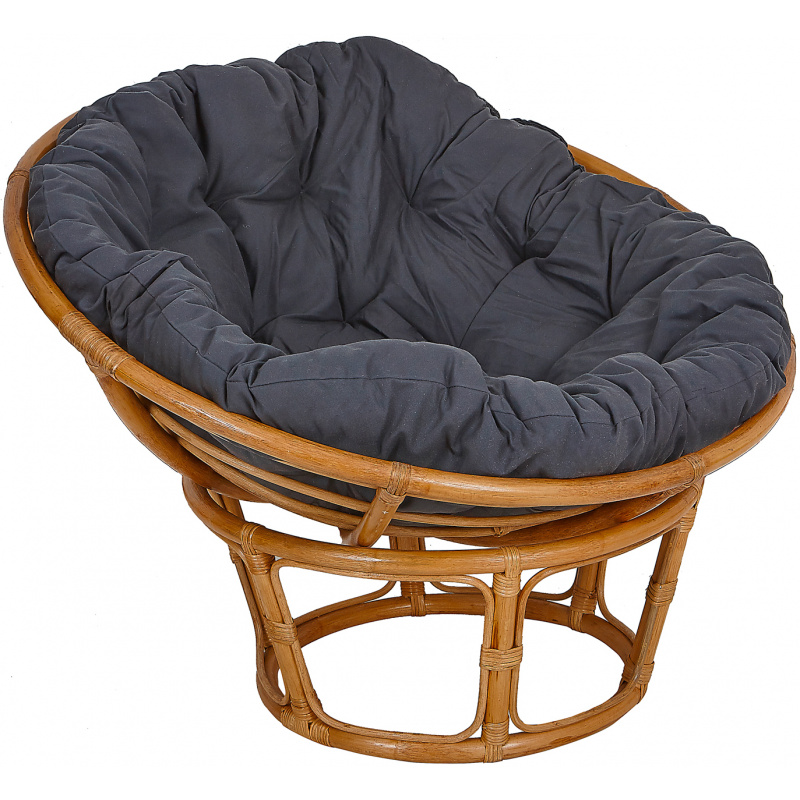 Aga Rattan armchair PAPASAN Dark Grey