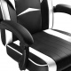 Aga Office chair Black - White with footrest