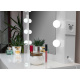 Aga Dressing table with mirror, lighting and el.drawer Glossy White