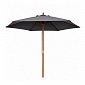 Linder Exclusiv Garden Parasol with Wooden Frame 300 cm Dark Grey