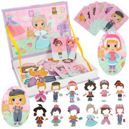 Aga Magnetic Doll Dressing Puzzle 51 pieces Pink