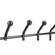 Clothes rack with three shoe shelves black ISO 15744