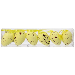 Quail eggs made of polystyrene, 6 pcs.