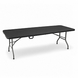Aga Garden Folding Table 240x74x74 cm Black